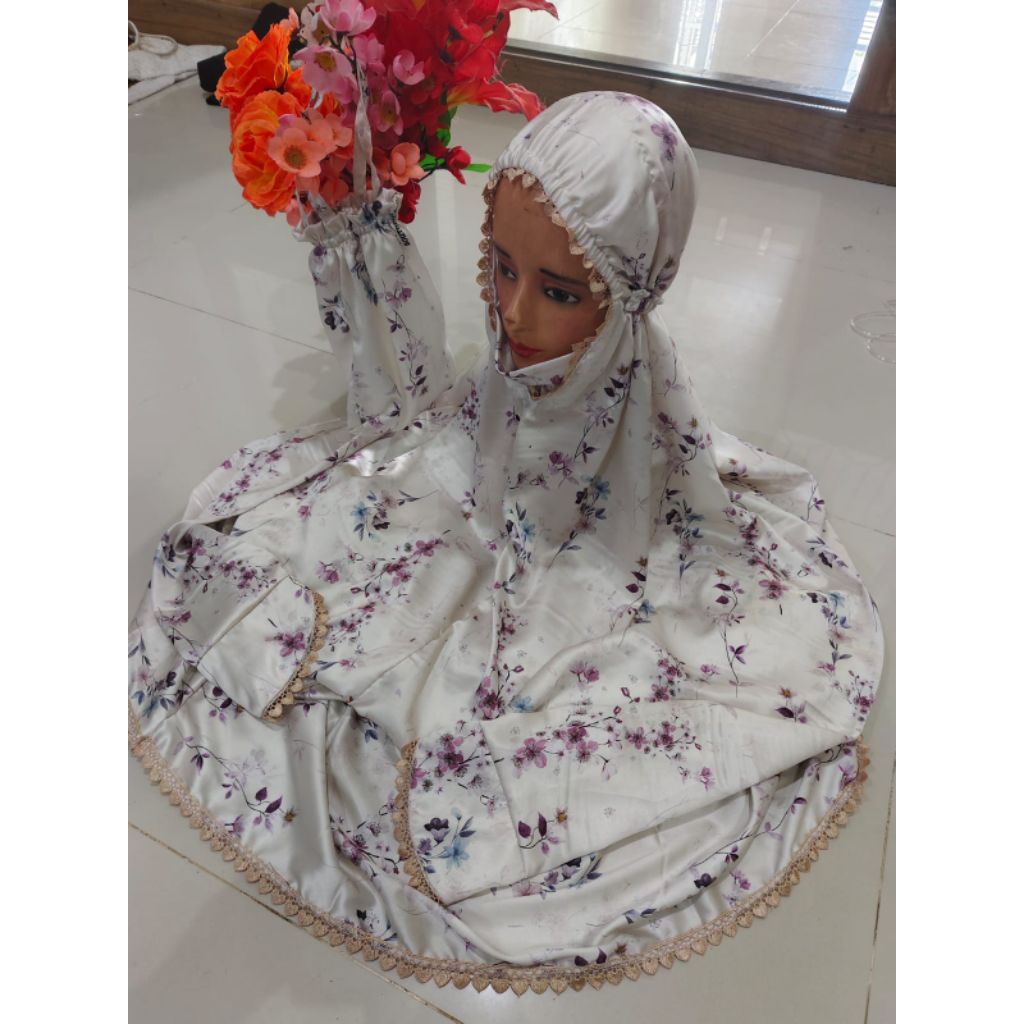 MUKENA TERUSAN ARMANI SILK MOTIF