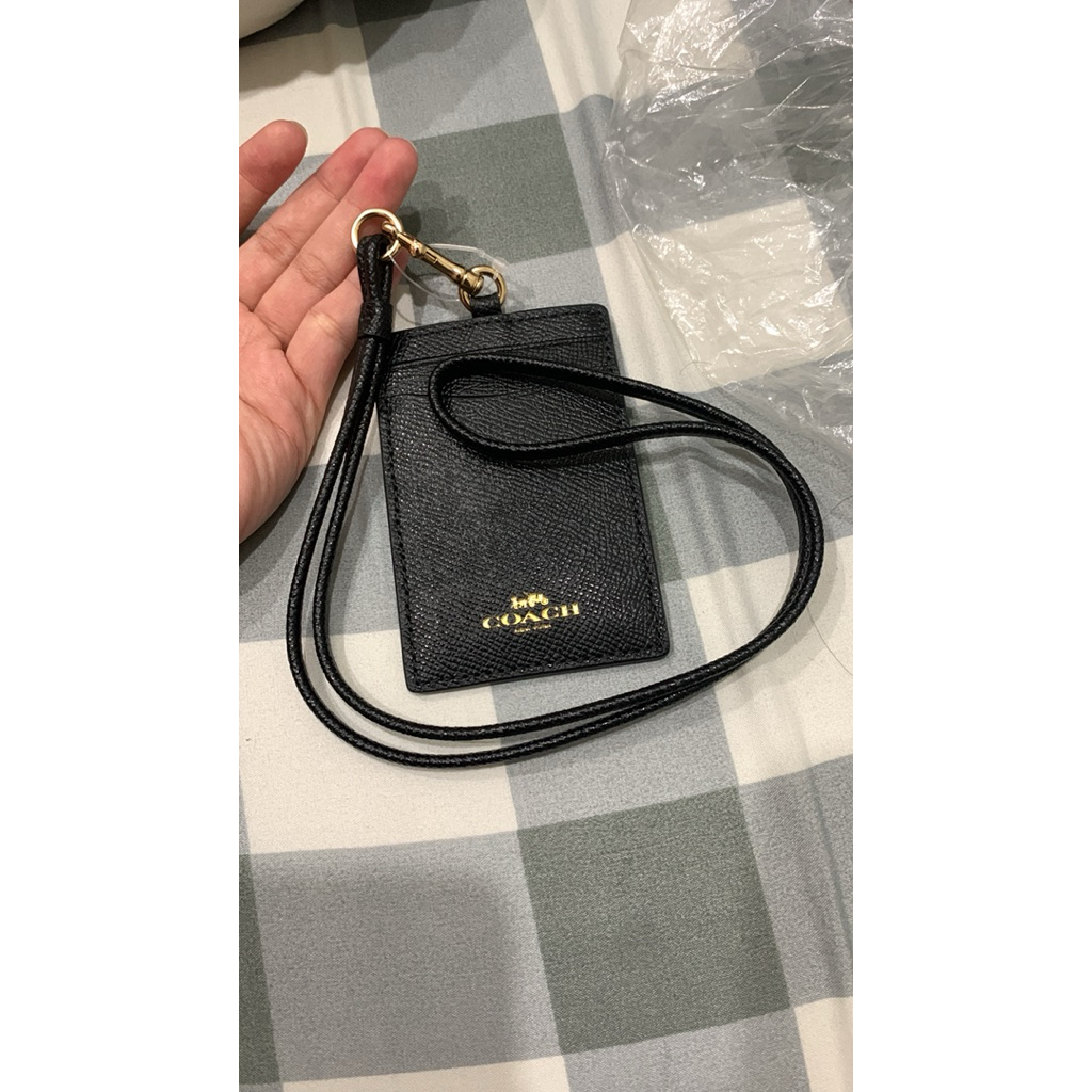 coach lanyard black original