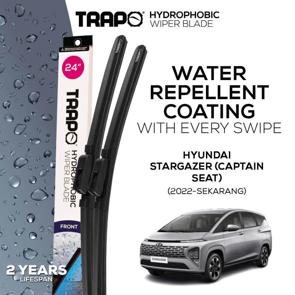 Trapo Hydrophobic Wiper Blade Hyundai Stargazer (2022-Sekarang) Wiper Stargazer