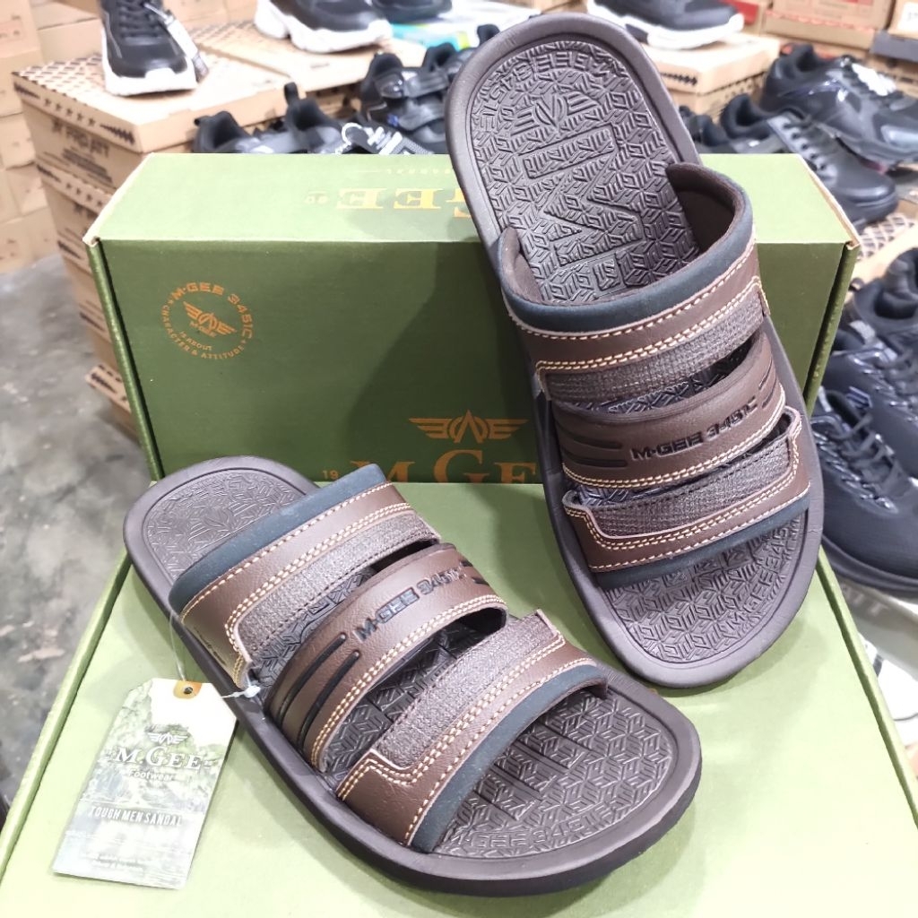 SANDAL MGEE ORIGINAL MG-PANDAWA SANDAL SELOP BAN 3 PRIA DEWASA SANDAL CASUAL UKURAN 39 - 43