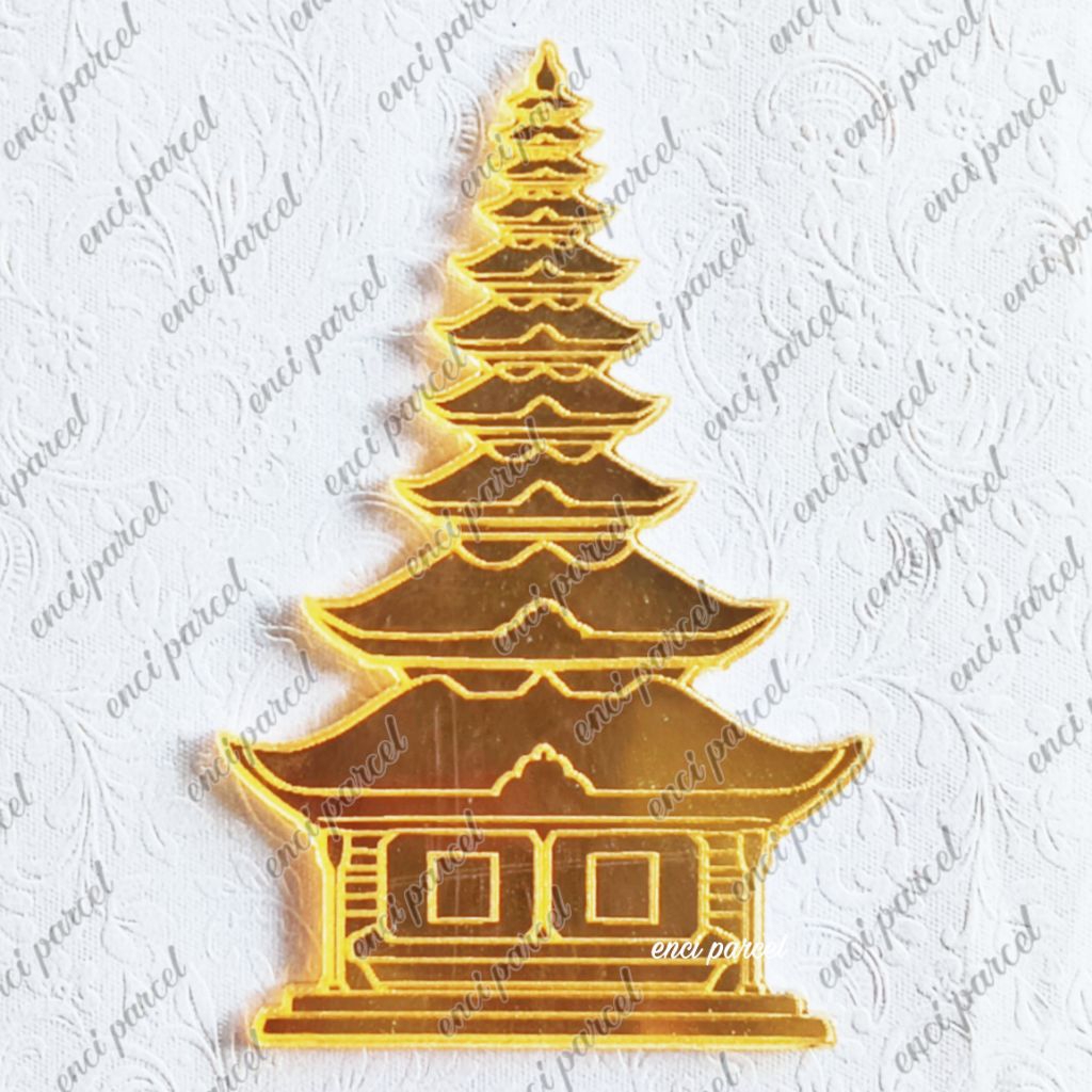 model A logo rumah adat bali tempat ibadah agama hindu dekorasi miniatur replika bangunan suku ikon 