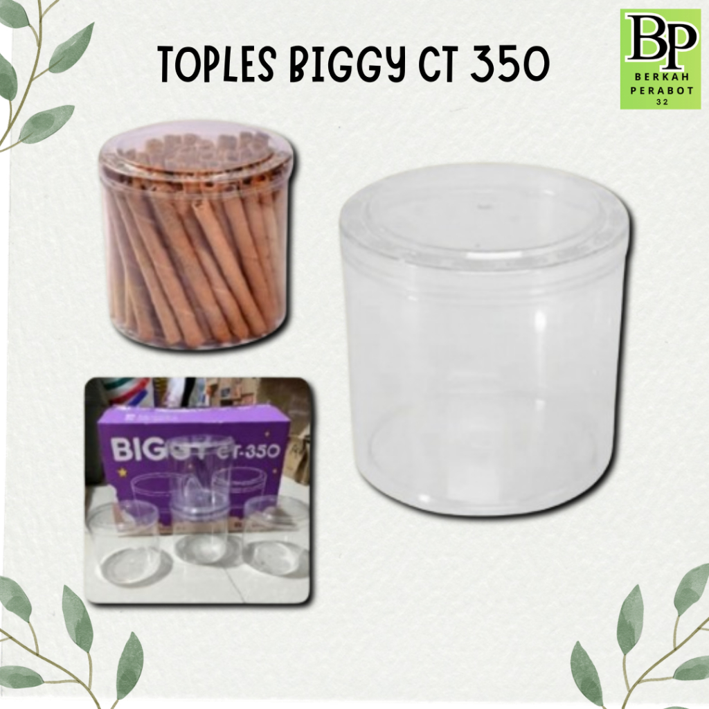 Toples Kue Kering Kue Nastar Biggy 1 kg CT-350 / Toples Mika Biggy CT-350 / Toples Tabung CT 350 / T
