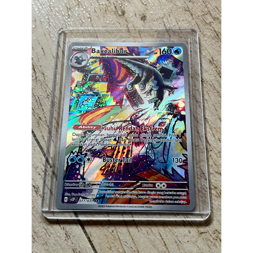 Kartu Pokemon Baxcalibur AR 077/071 Mara Bahaya Salju