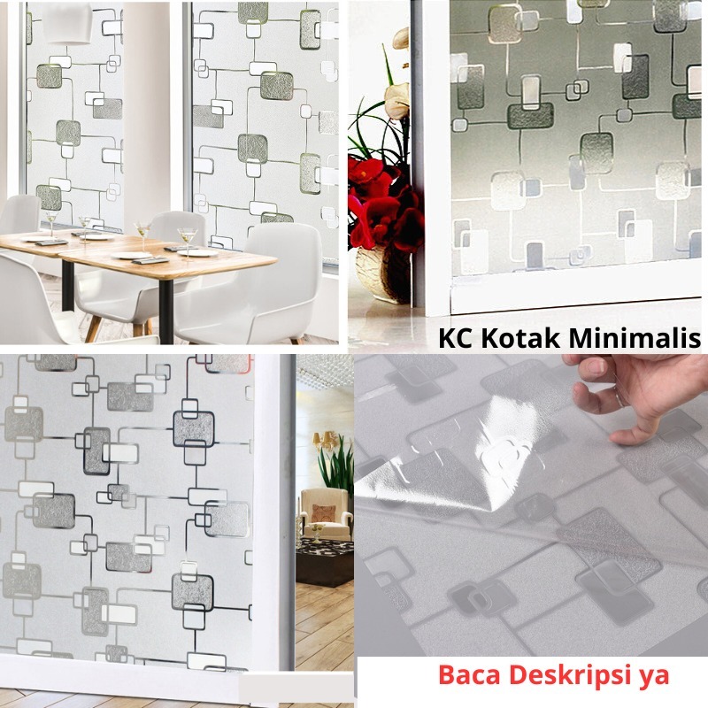 GJ - KC MINIMALIS SANBLAST STIKER KACA JENDELA 3D SANBLAST JENDELA STIKER KACA FILM STICKER SUNBLAST