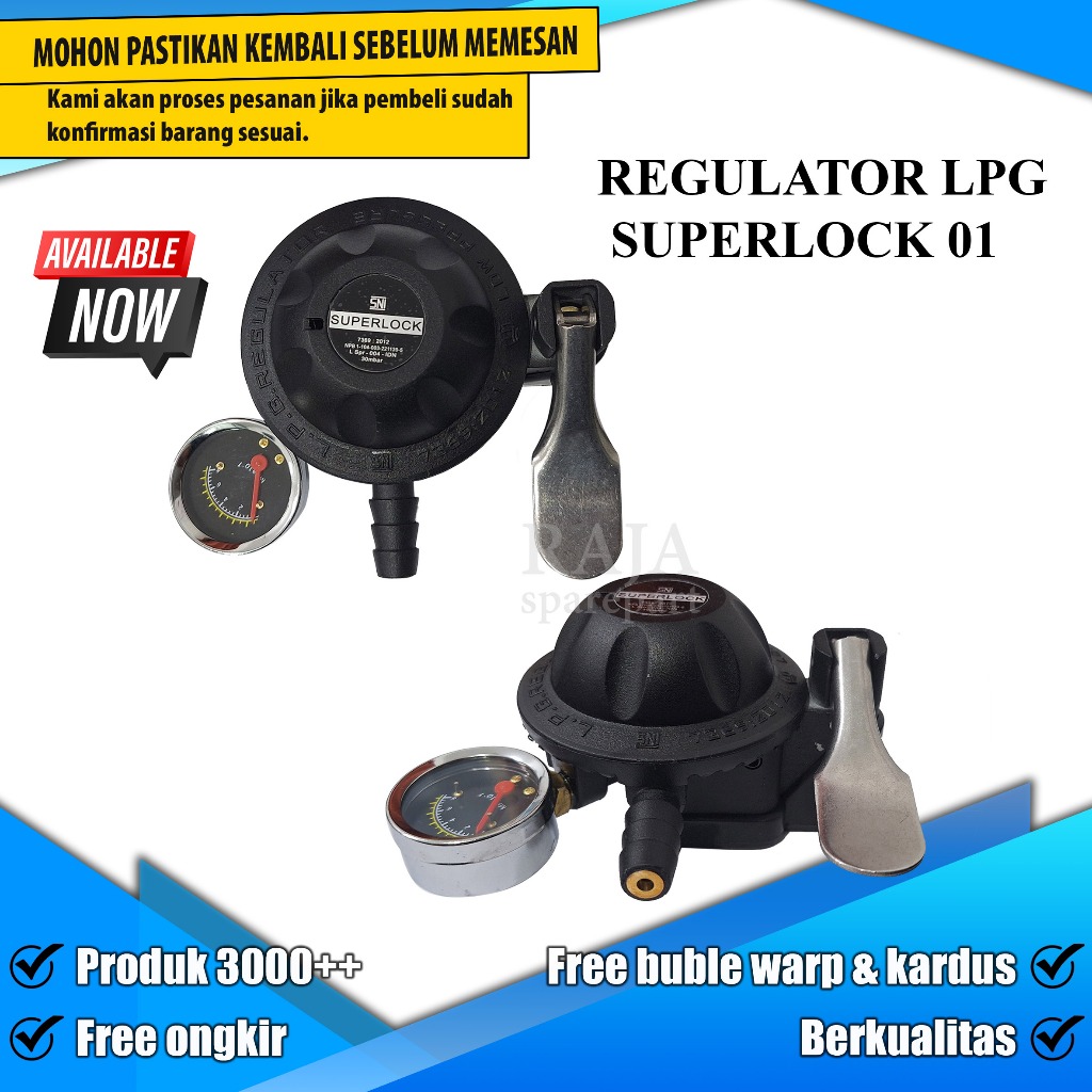 RLS1 SUPERLOCK / KEPALA REGULATOR GAS ELPIGI / REGULATOR LPG SUPERLOCK 01