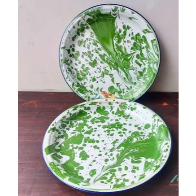 TERLARISBaki Enamel Blirik 30cm / Nampan Enamel Blirik Jadul