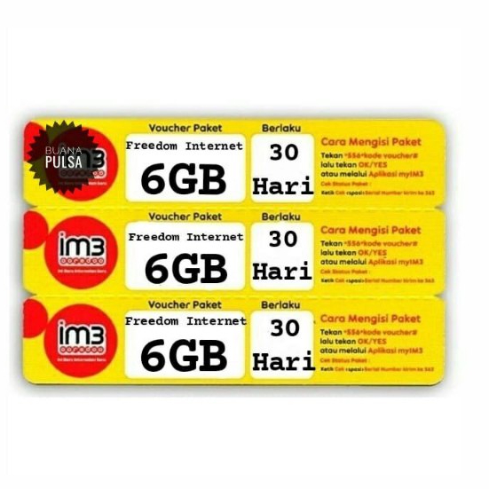 INDOSAT DATA FREEDOM INTERNET 6GB 30HARI