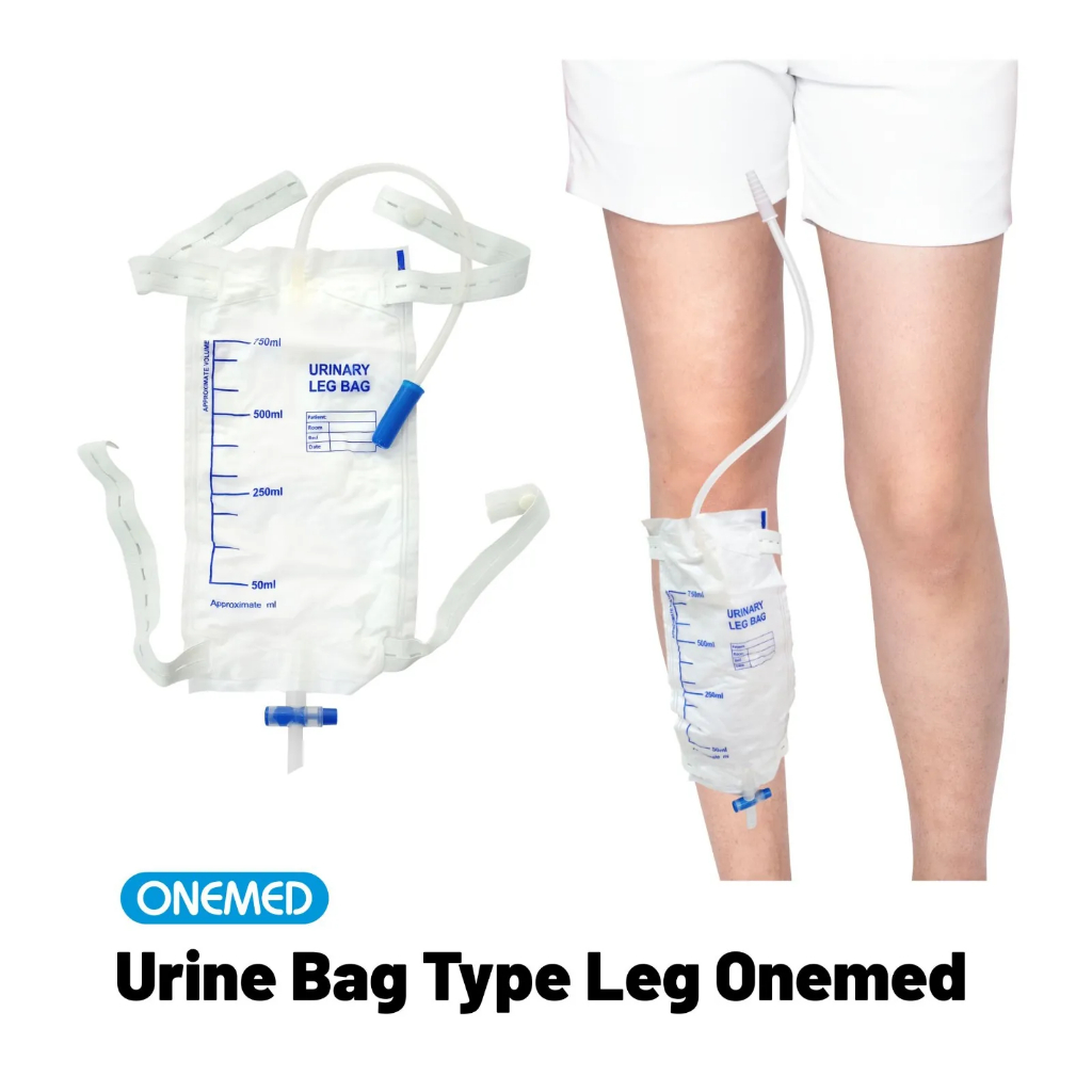 ONEMED I Urine Bag 800ml T-Valve | Kantong Urin KAKI | Kantong Kencing Leg OneMed
