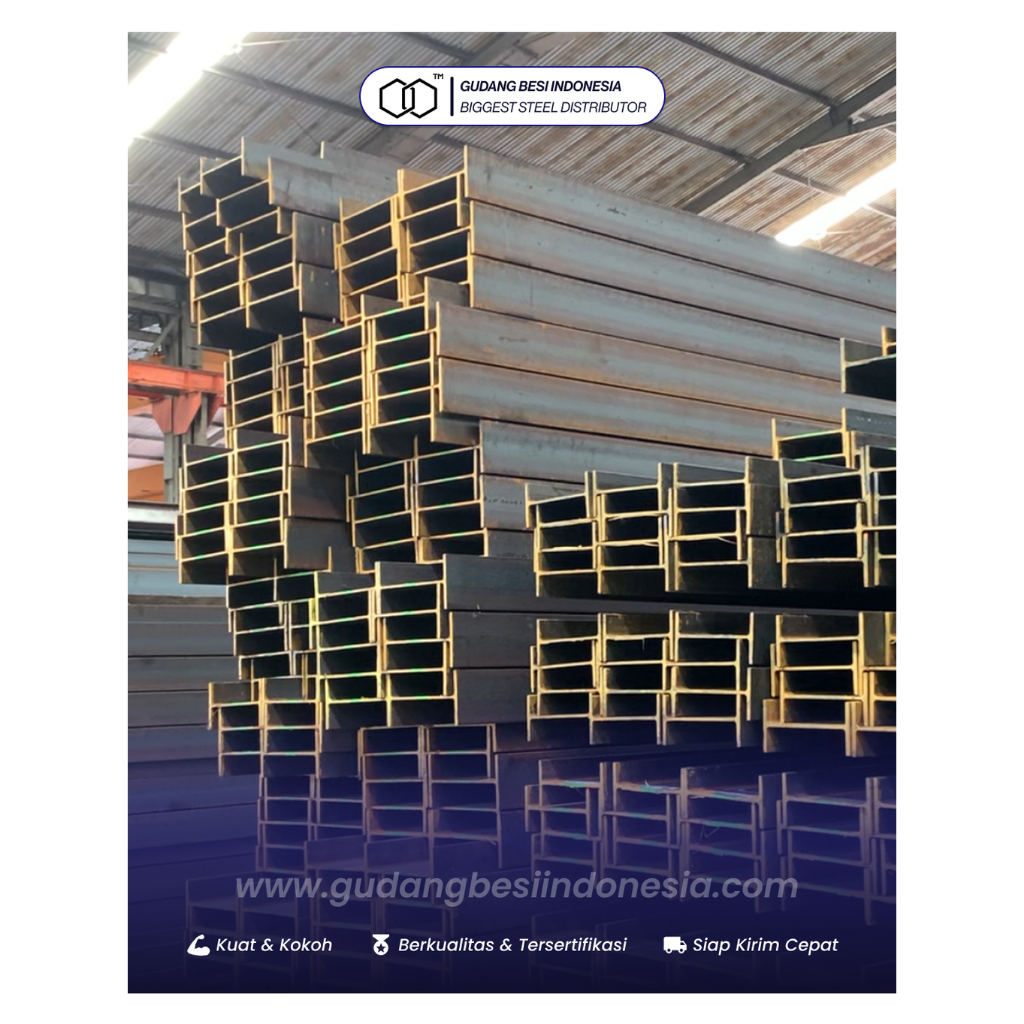 Besi WF Beam 150 x 125 x 6 x 9 x 12 Meter - Wide Flange Beam