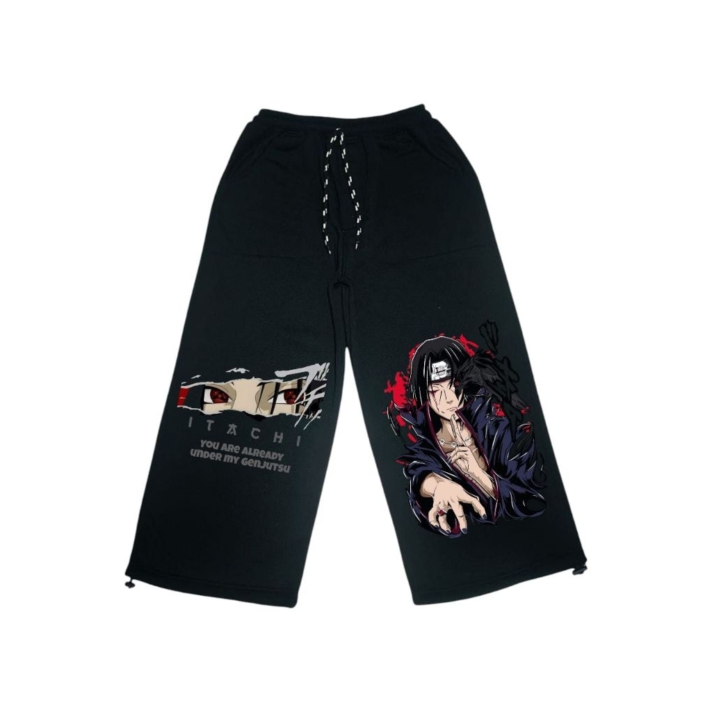 Itachi Uchiha Skena Celana Baggy Anime Naruto Shippuden Sweatpants Panjang Anak Unisex Usia 7-13Tahu