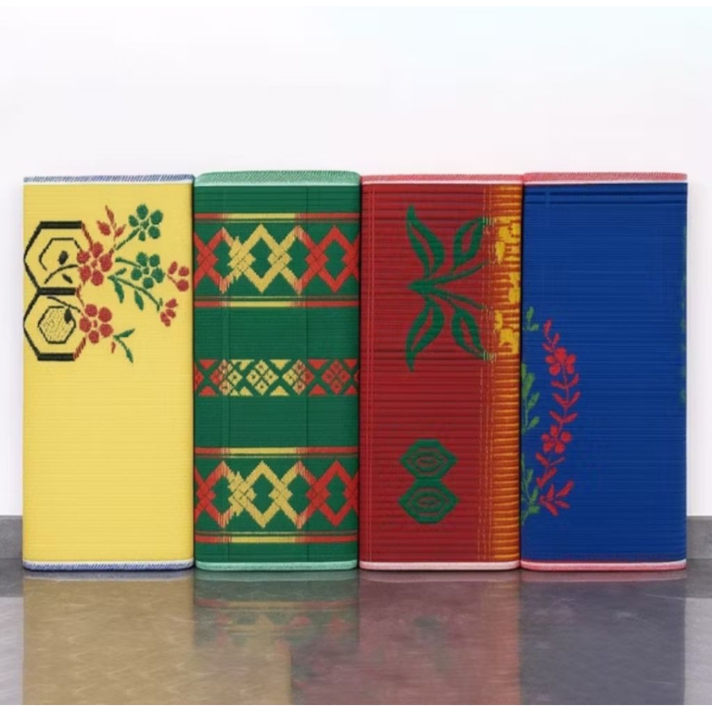 COD Tikar Anyaman Plastik Singalaut Jumbo 3x4 Meter | Tikar Lipat Tebal Warna Cerah Motiv Mewah