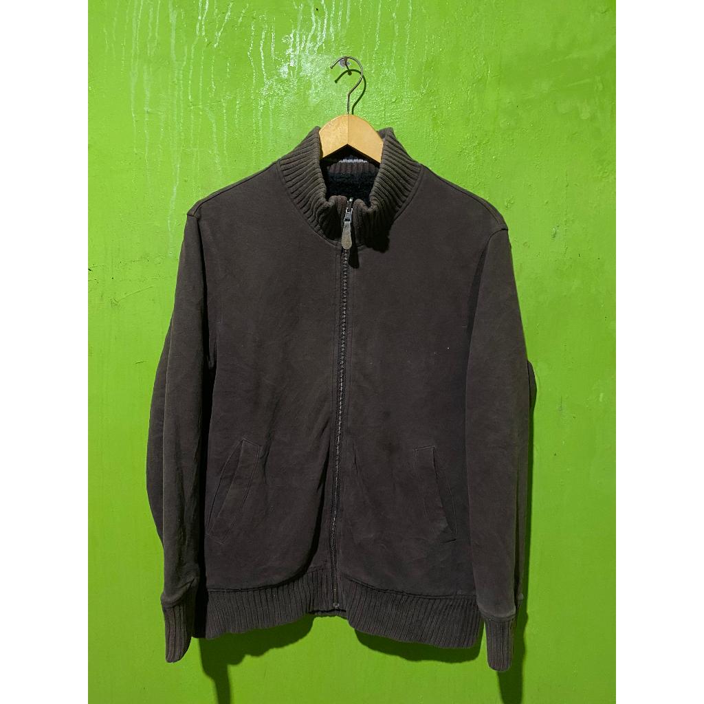 Jaket Tracktop Tebal Sherpa Coklat