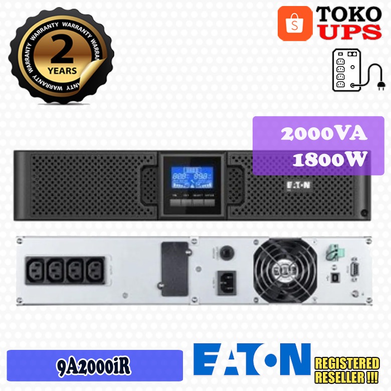 UPS Eaton 9A2000IR 2000VA 1800W UPS Online Rackmount Expandable Battery