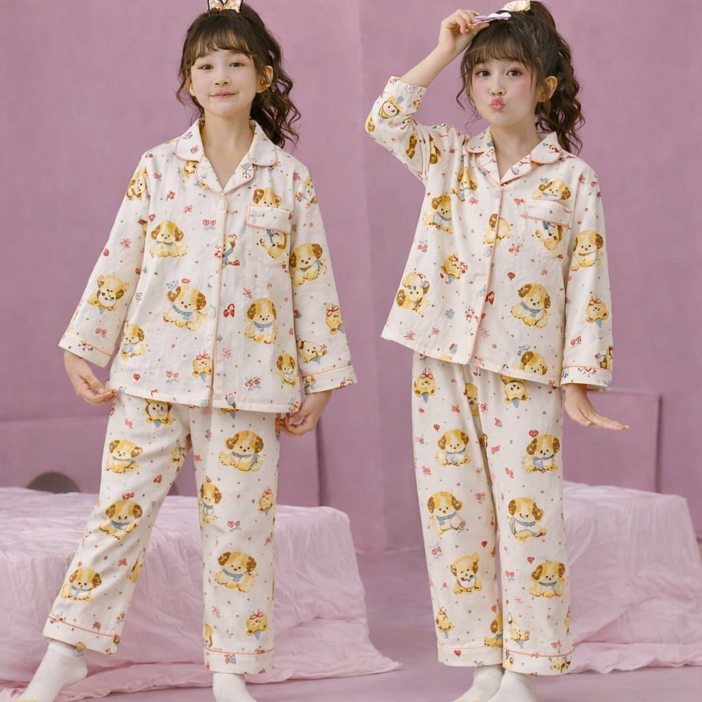 BAJU TIDUR PIYAMA PP 7 KAOS CRINKLE ANAK BALITA REMAJA TANGGUNG 4-15TAHUN KATUN IMPORT BERKUALITAS U