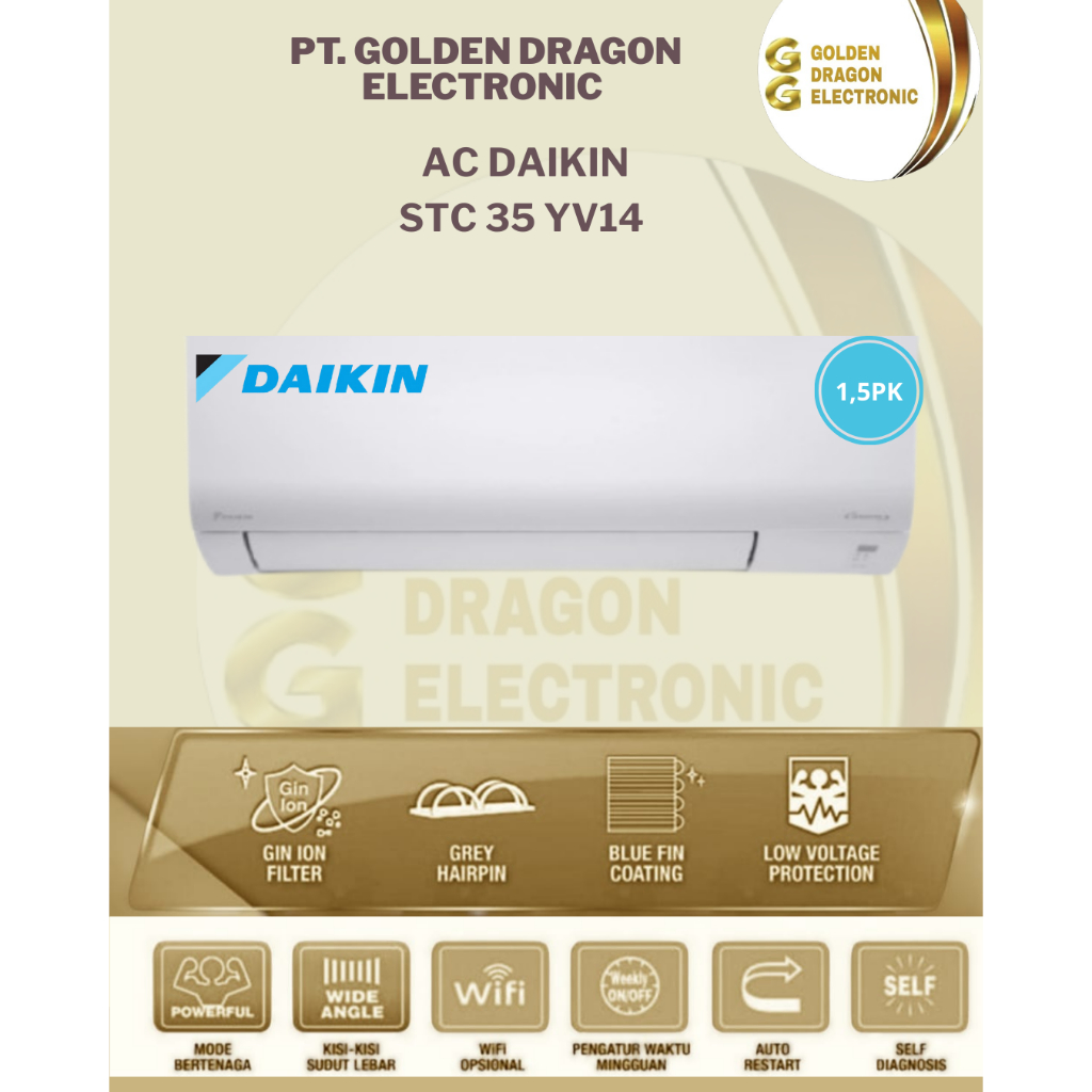 AC DAIKIN 1.5 PK FTC 35 YV14 STANDAR