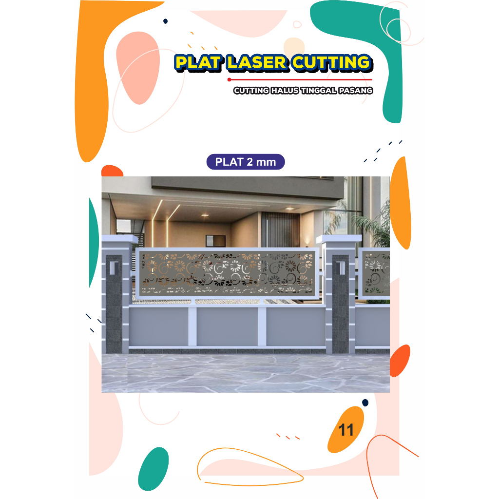 Laser Plat Pagar, Ornamen Pagar, Krawangan, Plat Cnc, Plat Cutting, Laser Cutting Custom 11