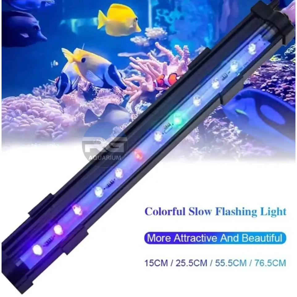 Lampu gelembung celup LED warna tahan air aquarium aquascape
