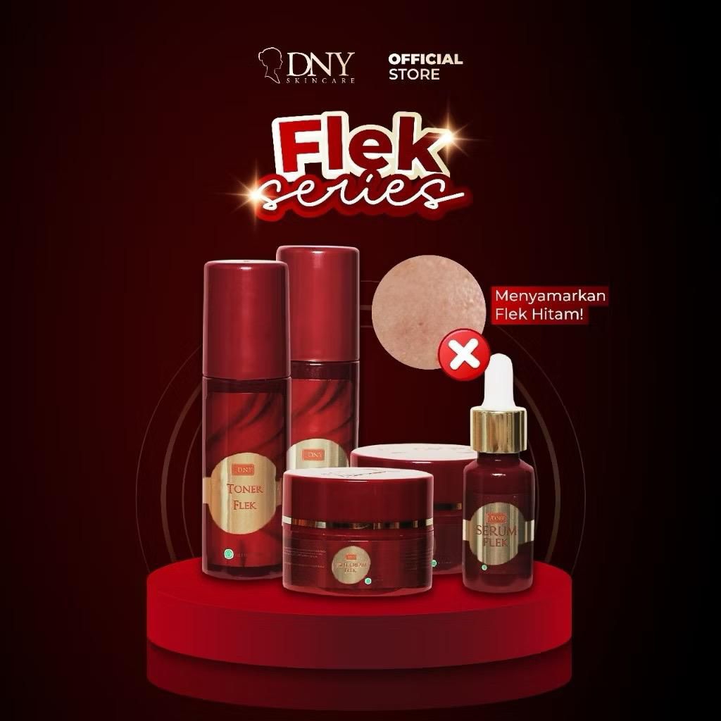 dny paket flek series/dny isi 5 pcs/ serum flek cream siang malam flek toner dan sabun
