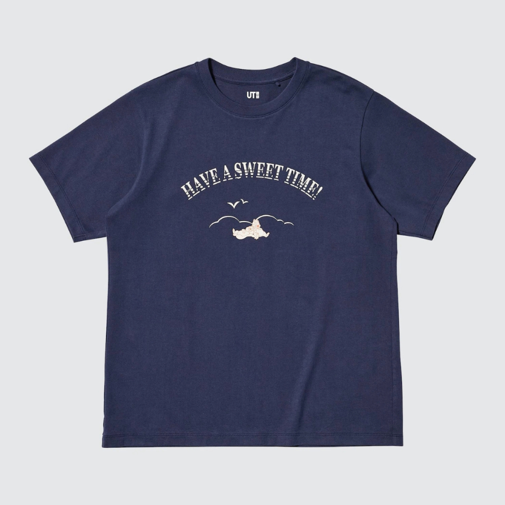 Tshirt Uniqlo x Disney (Have A Sweet Time) | UT Disney Kaos Lengan Pendek - Navy