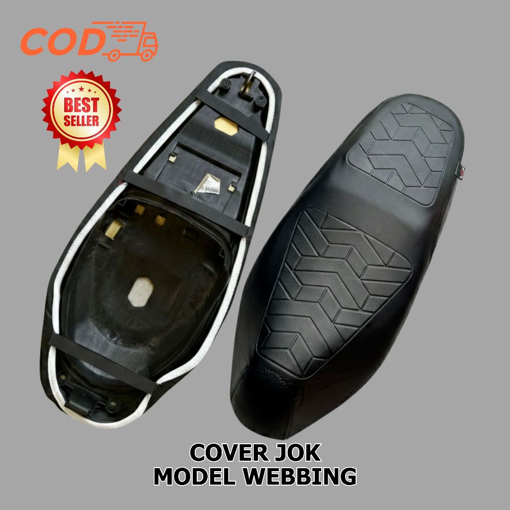Cover Kulit Jok Motor Model WEBBING (Langsung pasang) Tanpa Staples Cover Jok Motor Vario PCX Nmax B