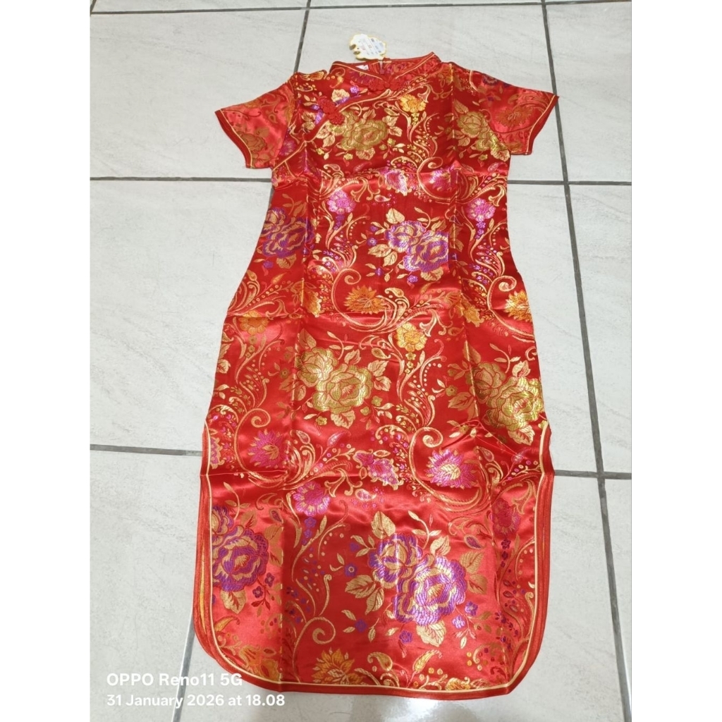 Dress Cheongsam warna merah code 211-9(003) TONG ZHI YAO
