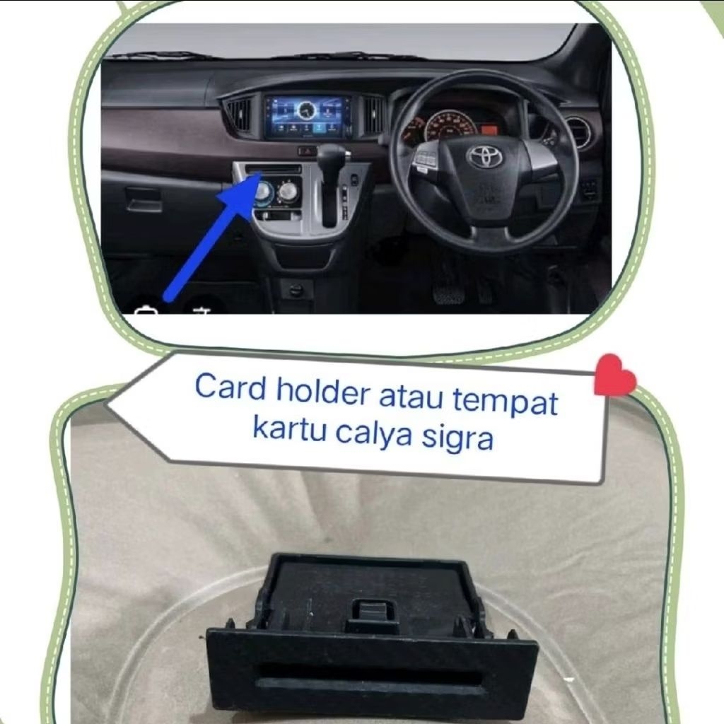 Card holder atau tempat penyimpanan kartu mobil Calya Sigra ori