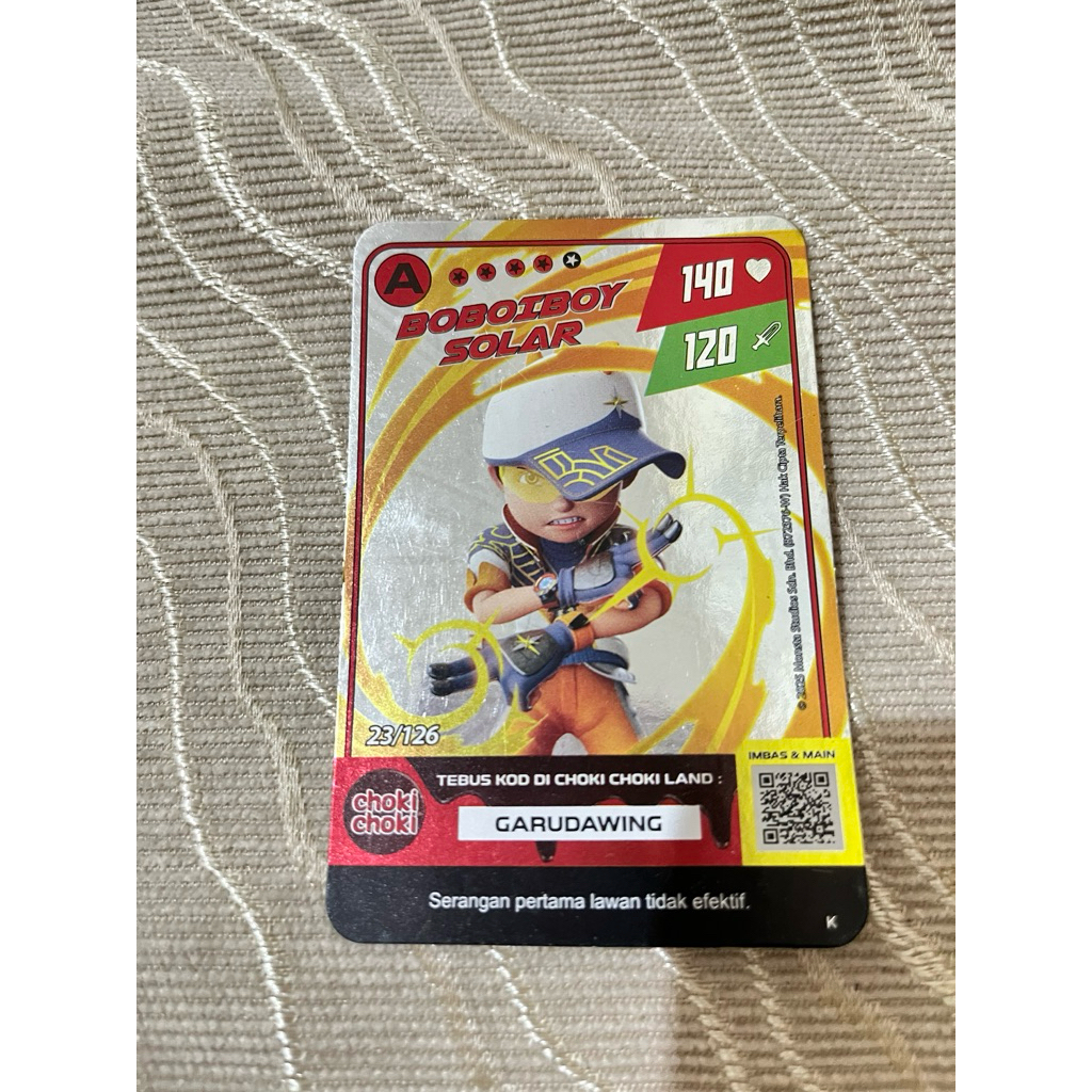 Kartu Monsta Galaxy Card Boboiboy Solar