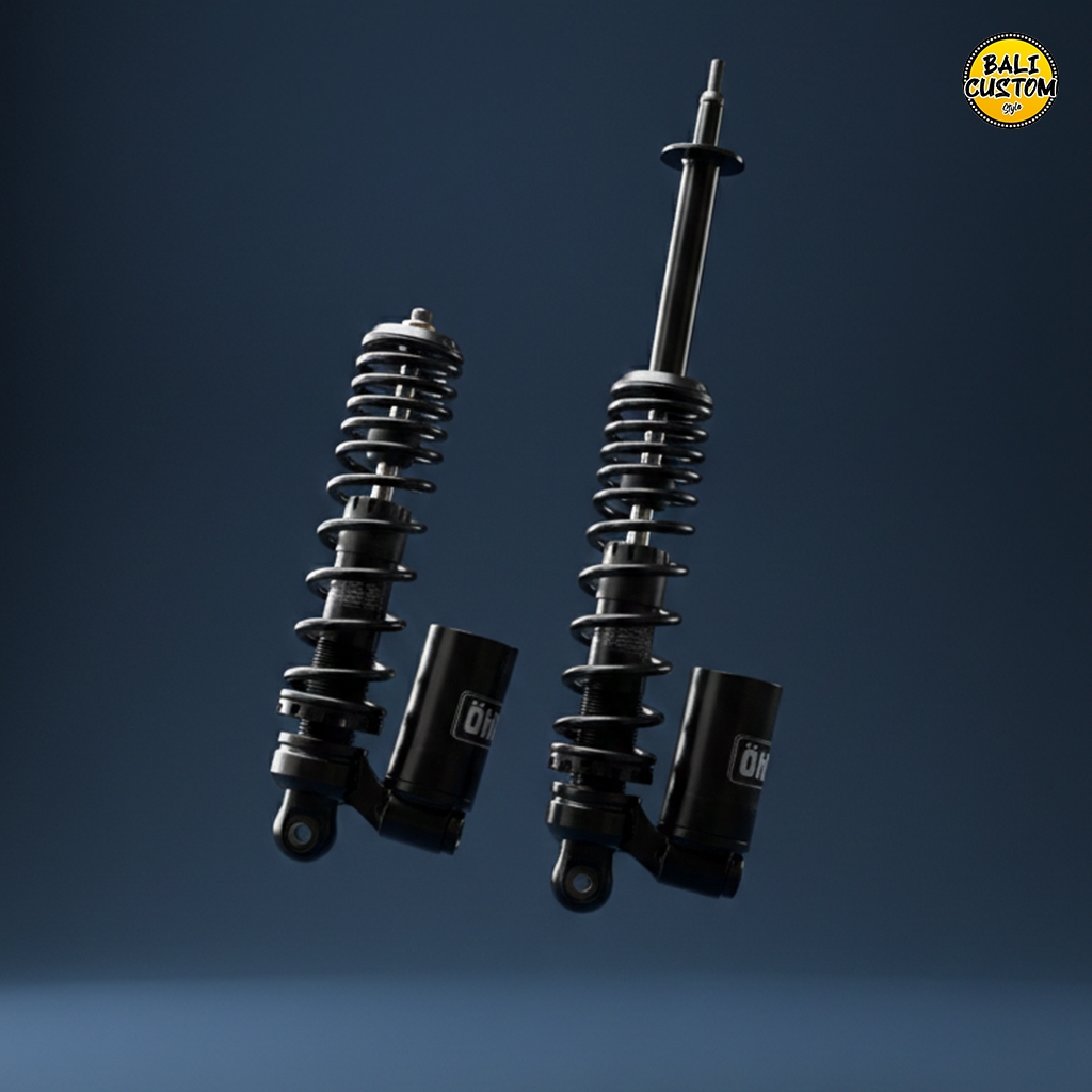 Shock Ohlins Copy Premium Black Tabung Nyatu Depan Belakang Vespa Matic Sprint,Primavera,Lx,S125