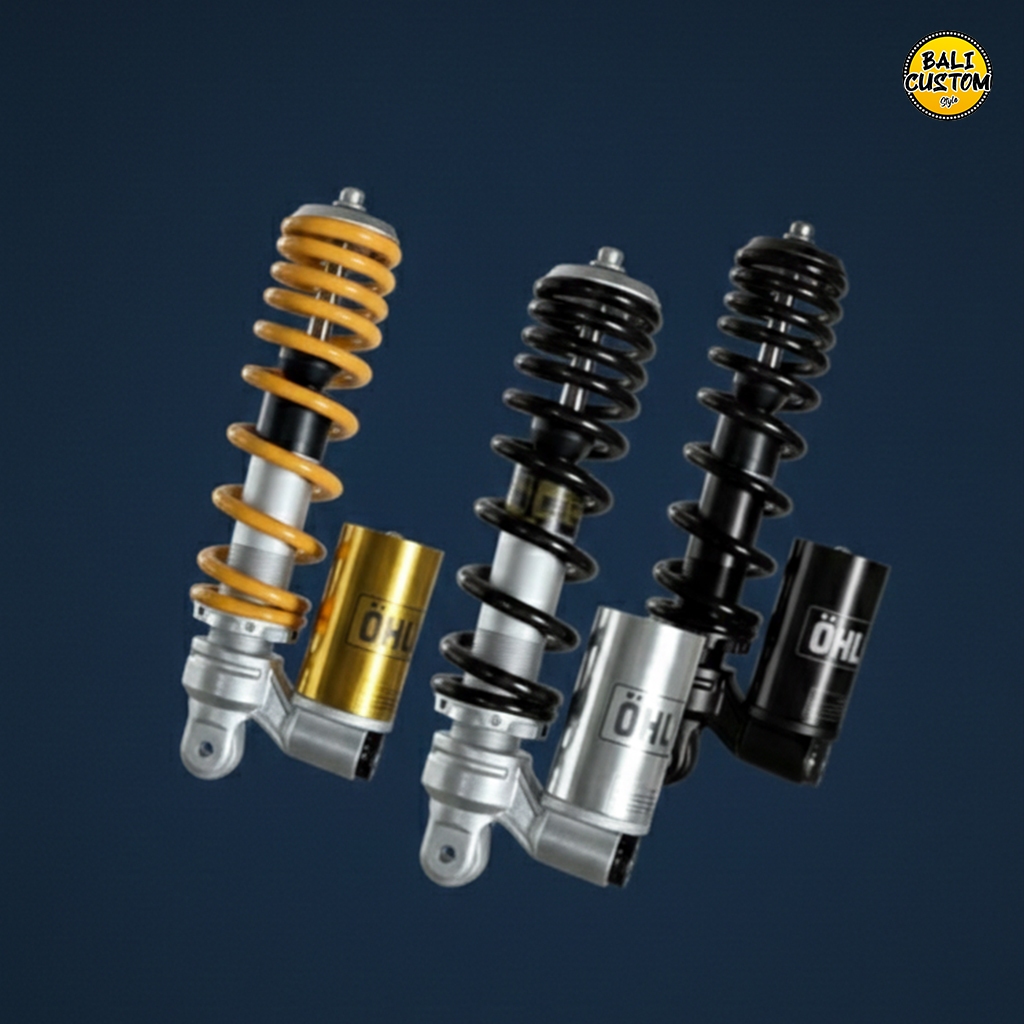 Shock Depan Copy Ohlins Premium Gold, Silver, Black, Vespa matic Sprint,Primavera,Lx,S125