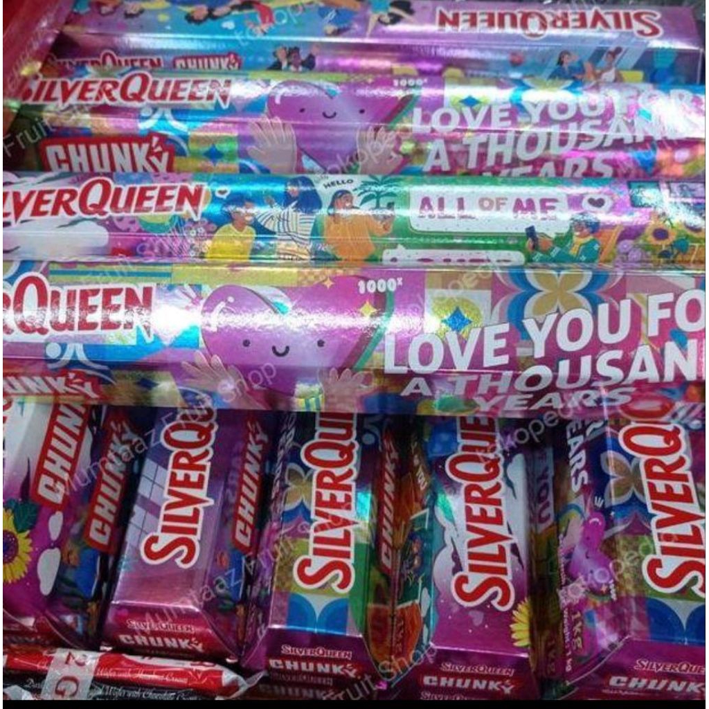 Silverqueen chunky bar cashew 1kg/ Silverqueen kupu kupu / Valentine