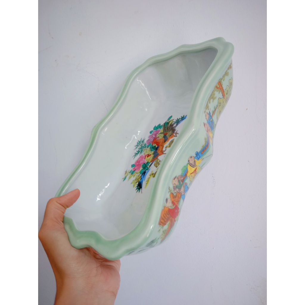 Pot Bonsai Keramik Celadon Cina Kuno