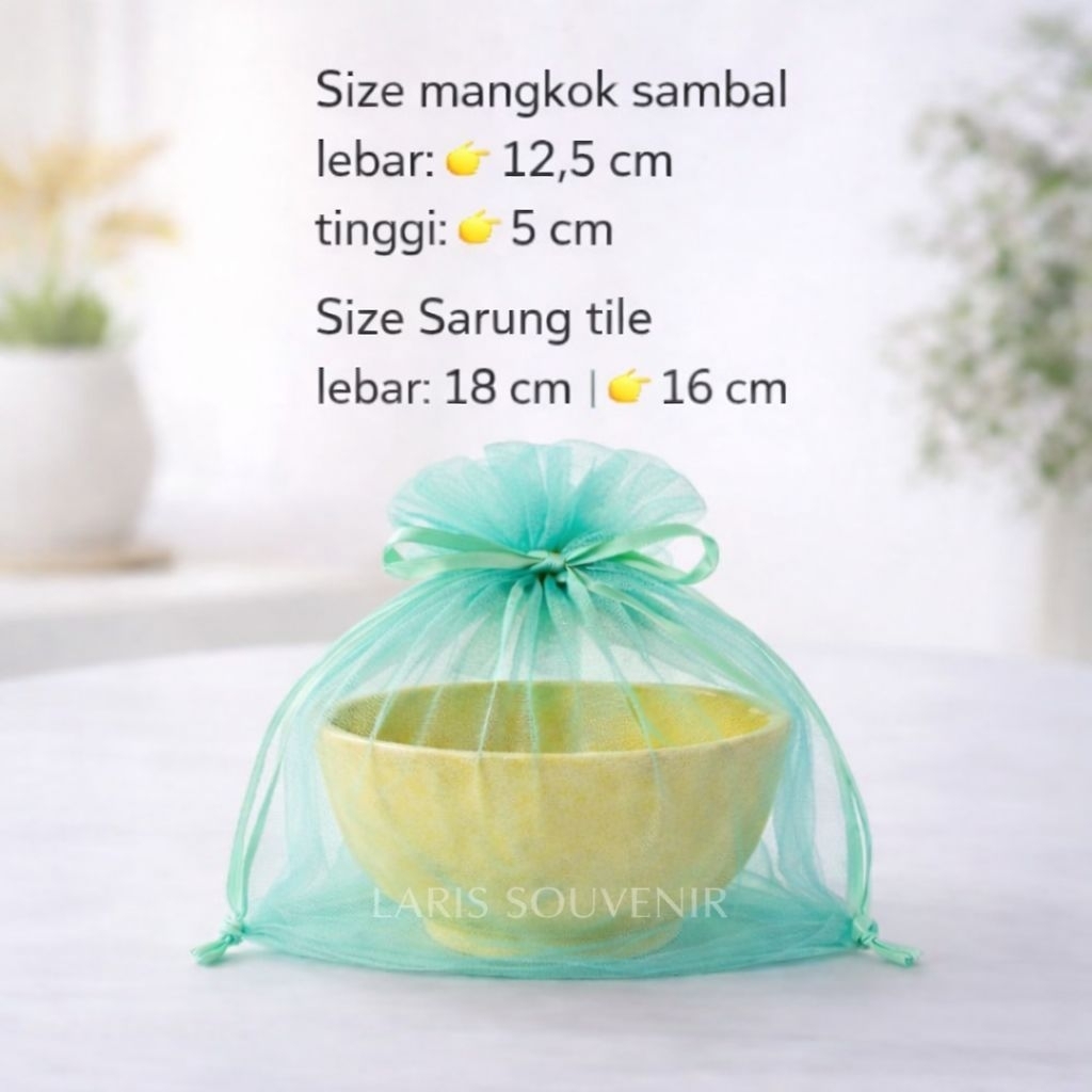 kantong tile kemasan souvenir mangkok sambal besar