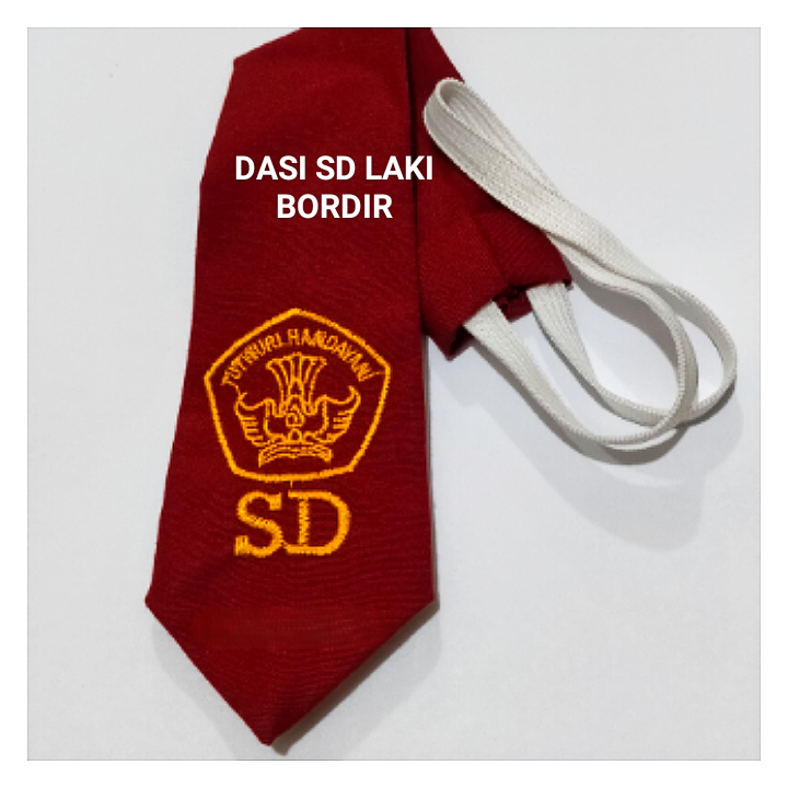 Dasi Sekolah, Dasi Anak Sekolah SD Logo Bordir & Sablon