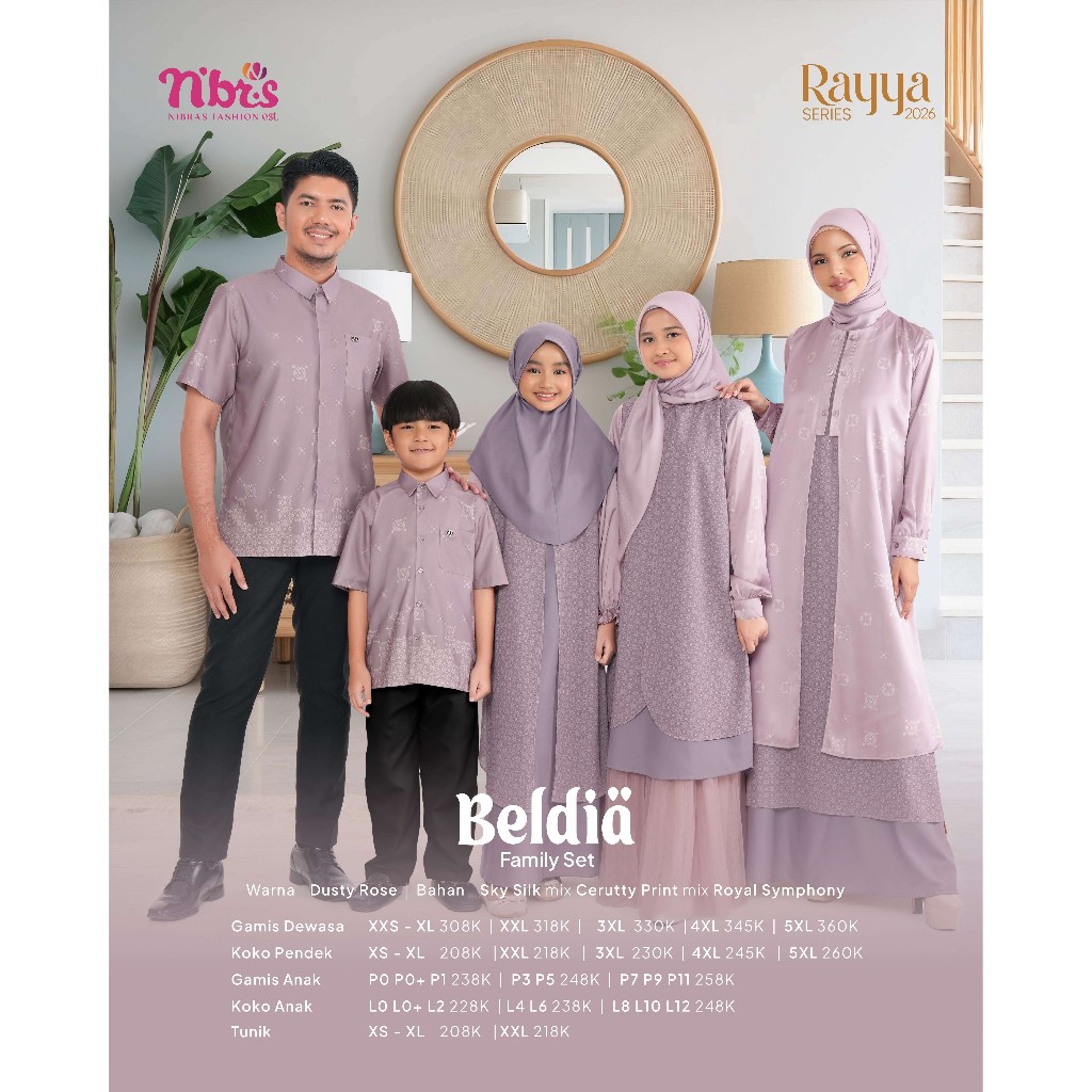 TOKO NIBRAS ONLINE - SARIMBIT NIBRAS 2026 - BAJU COUPLE SERAGAM KELUARGA KOKO LENGAN PANJANG - SARIM
