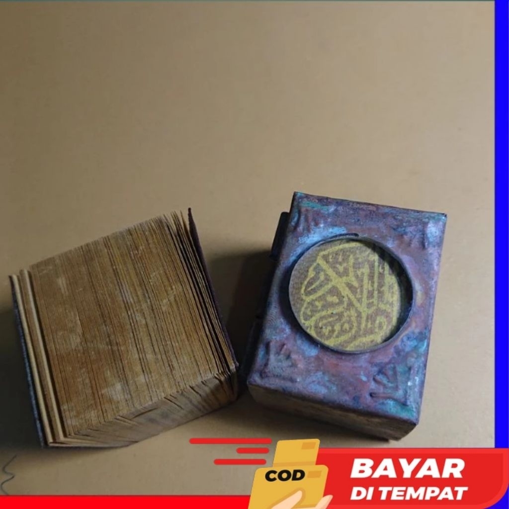 (COD) Setambul alquran 30 juz tinta emas wadah antik kaca pembesar
