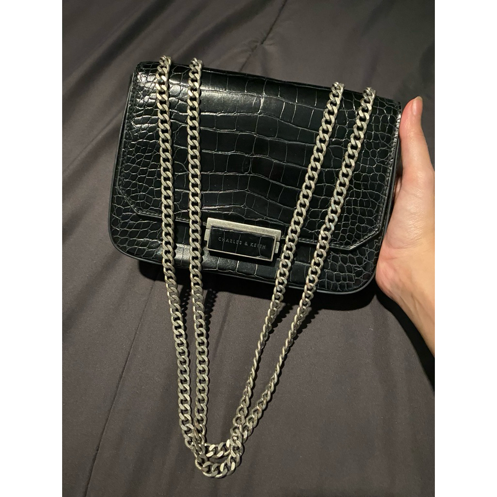 Autenthic Charles & Keith Croco Shoulder & sling bag