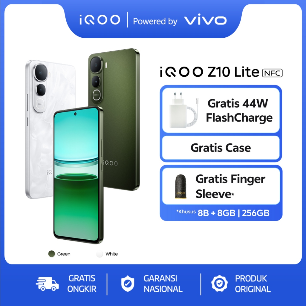 [Online Exclusive] vivo iQOO Z10 Lite , 120Hz FLAT AMOLED, 6000mAh 44W Bypass Charging, Snapdragon 6