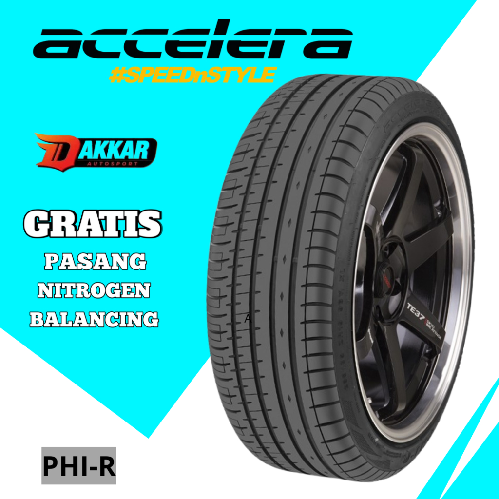 BAN MOBIL 185 55 R16 ACCELERA PHI-R TUBLES STANDART MOBIL JAZZ R16 BAN BARU 185/55 R16