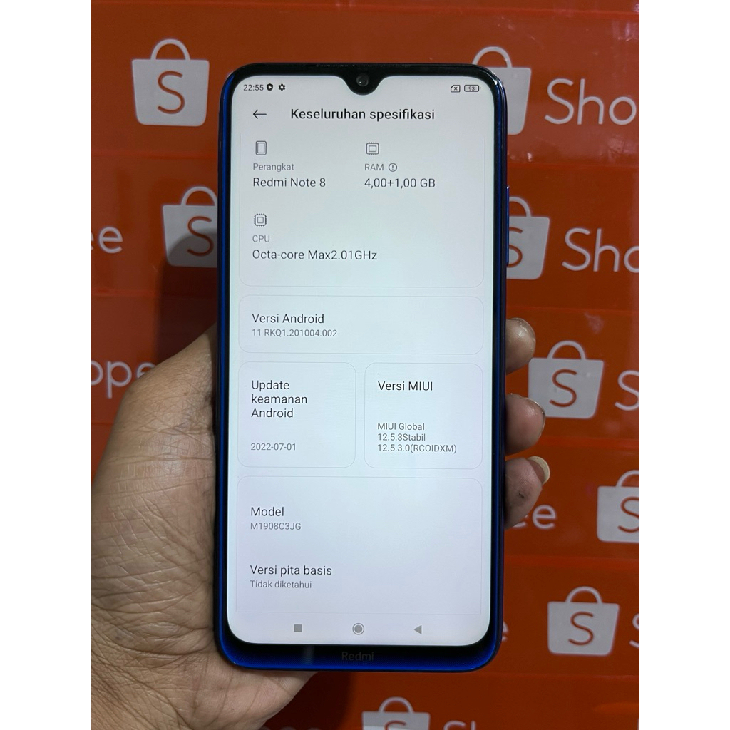 Mesin redmi not8 ram 4/64~minusan