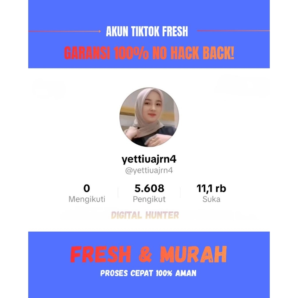 Akun Tiktok Followers Indo 1k-10k Hasil Fyp | On Live & Affiliate | 100% Amanah No Hack Back