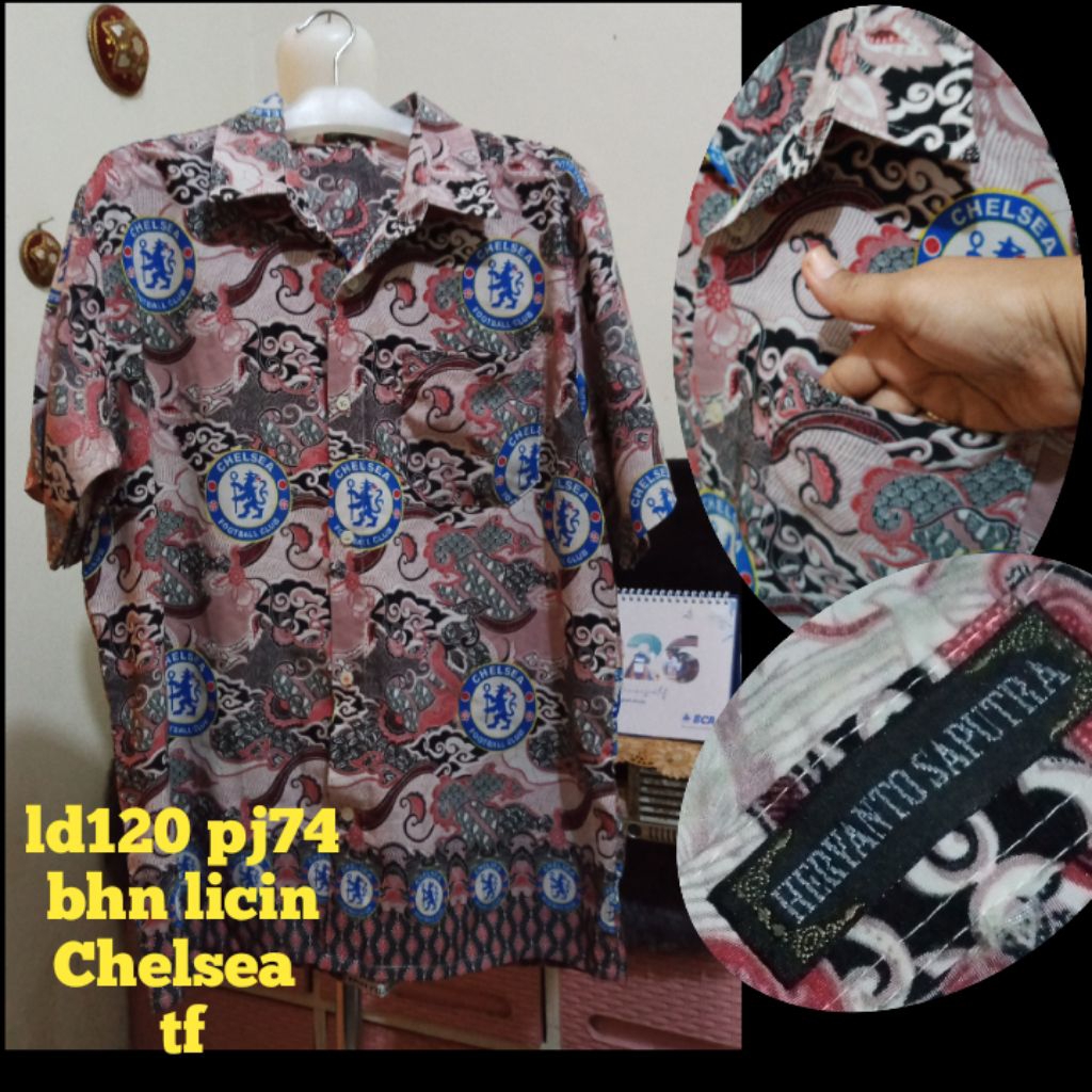 atasan batik bola,chelsea dan ACM(TF,pj)/baca DESKRIPSI