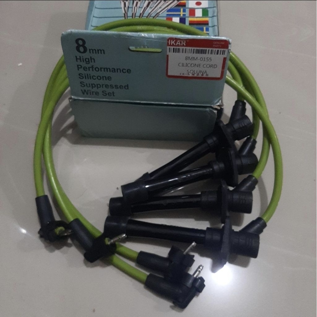 1Set KABEL BUSI RACING/CABEL BUSI RACING SET 8Mm TOYOTA SOLUNA/GREAT COROLLA AE101/All New COROLLA A