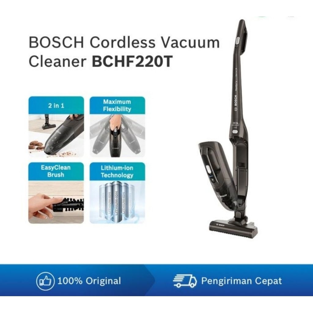 BOSCH CORDLESS VACUUM CLEANER BCHF220T vacuum penyedot debu
