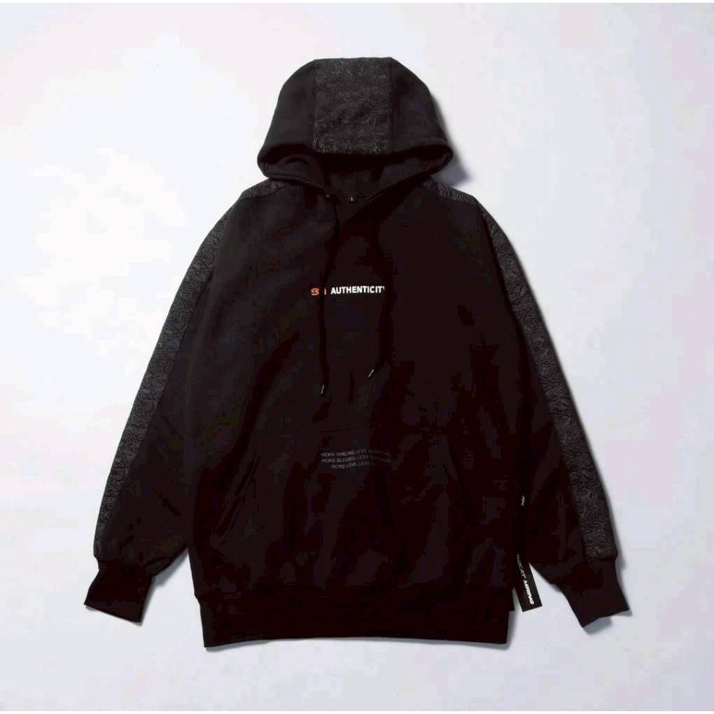 Sweater Hoodie Original SKM Strip Batik Pria Wanita Shikat Miring
