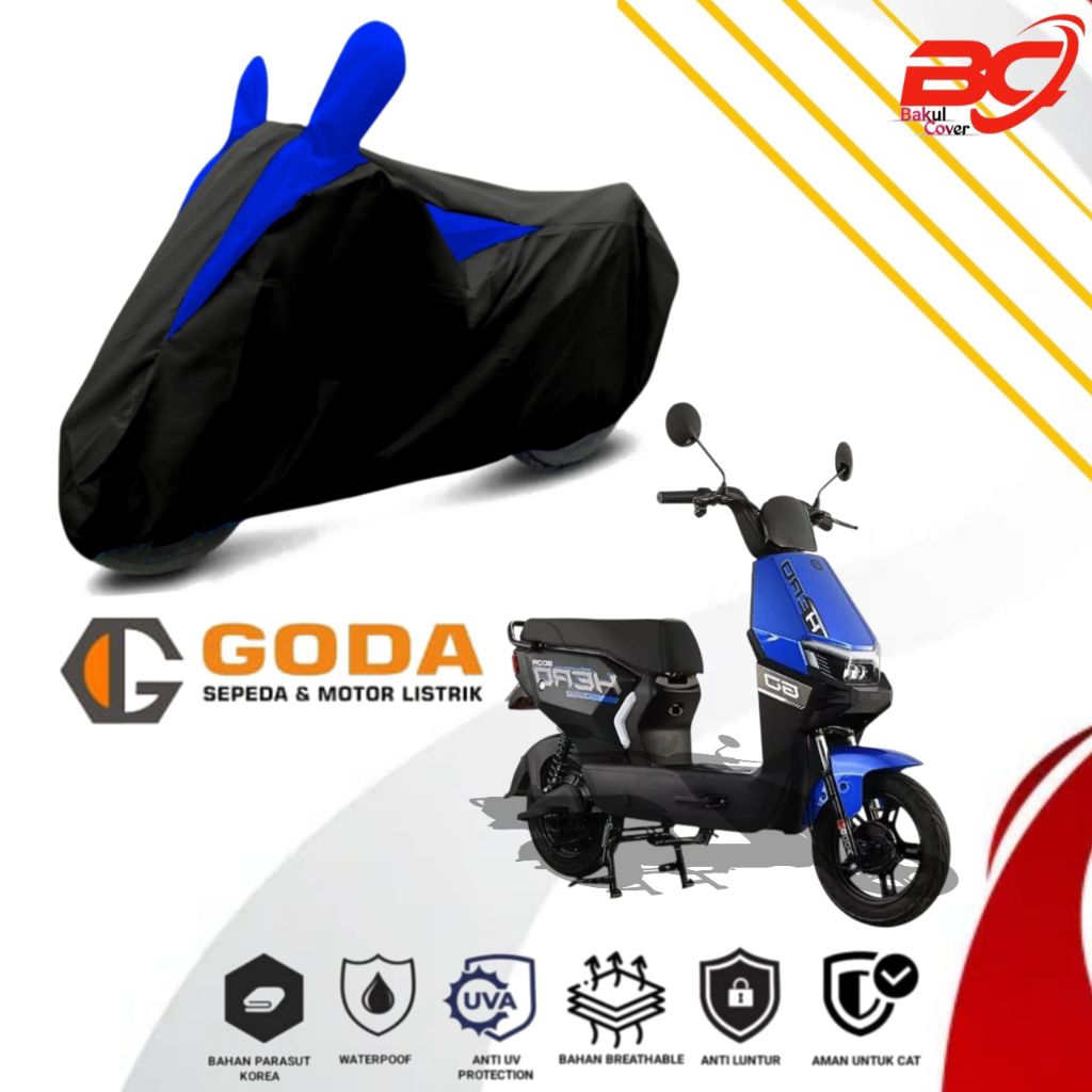 sarung sepeda listrik waterproof GODA HERO 006,cover sepeda listrik anti air, selimut sepeda listrik