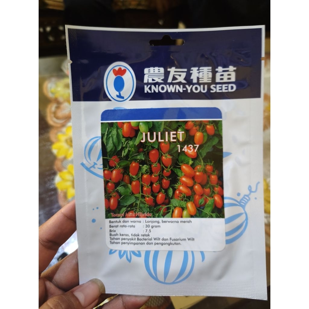 Benih Tomat Cherry Varietas Juliet Produk Known You Seed Indonesia isi 100 benih