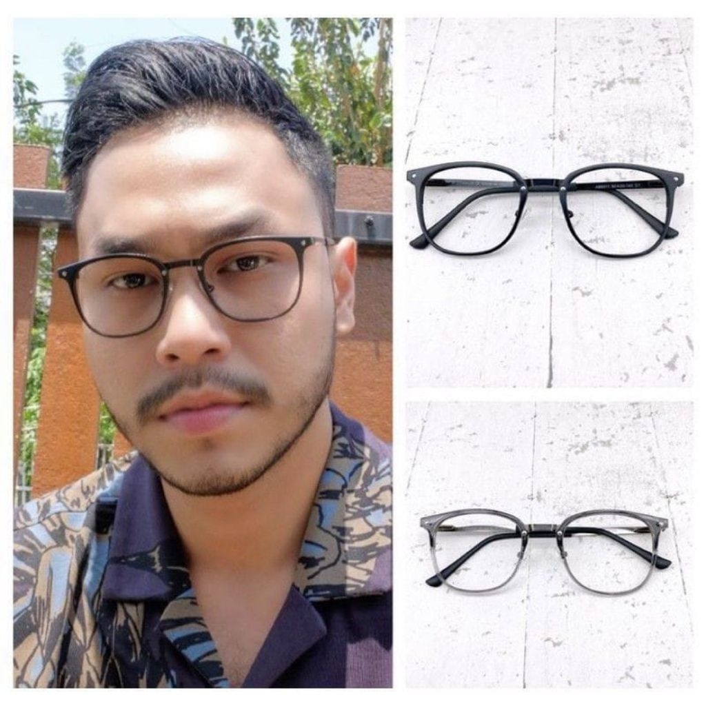 kacamata progresif (baca + jalan) antiradiasi kacamata pria dan wanita frame 6011