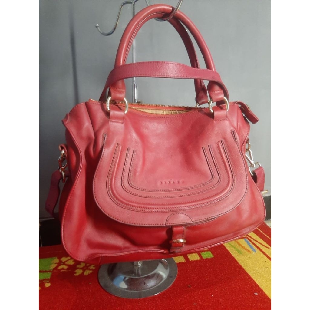 Preloved tas kulit asli brand Sisley