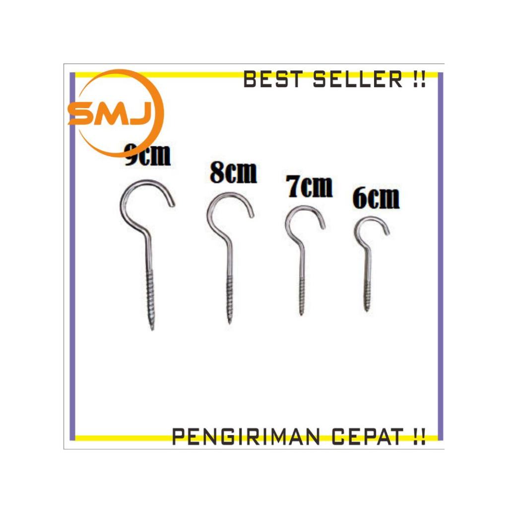 Sekrup Gantung Buka 6cm/7cm/8cm
