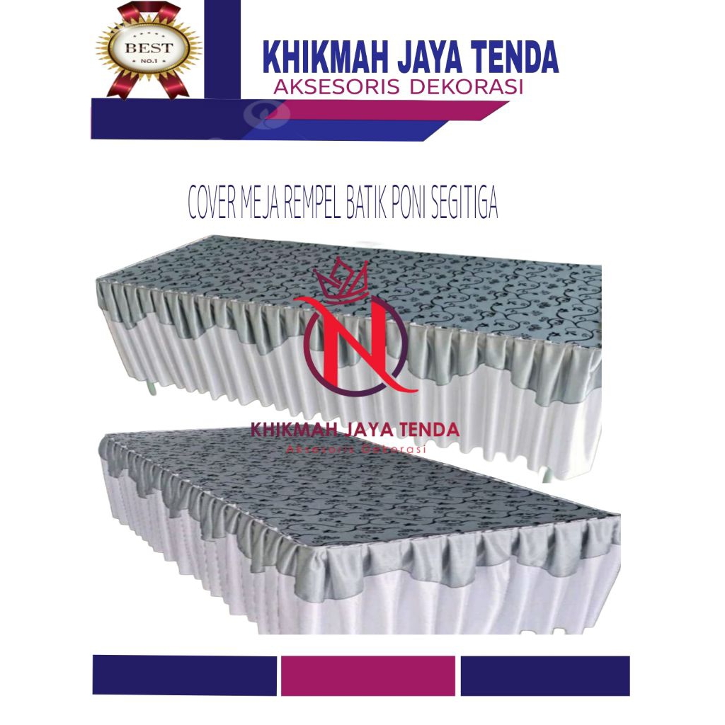 COVER MEJA REMPEL PRASMANAN UK. 170X60X75 BATIK PONI SEGITIGA BAHAN ABUTAY BARANG ASLI TERBARU